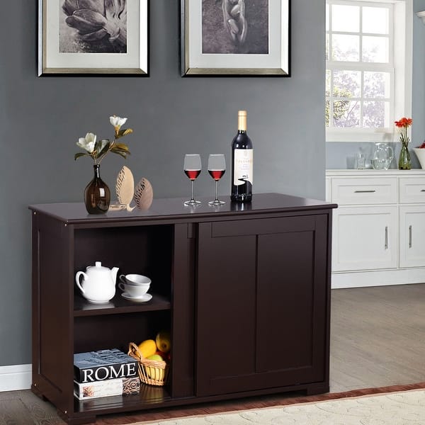 Shop Costway Kitchen Storage Cabinet Sideboard Buffet Cupboard