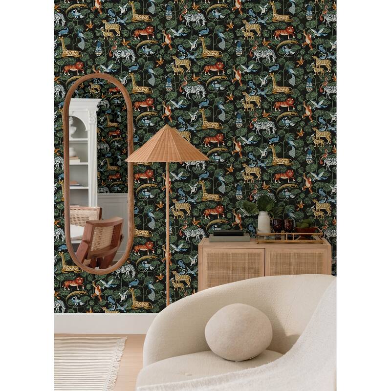 A-Street Prints Rigby Multicolor Jungle Animals Wallpaper