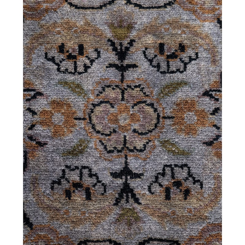 Overdyed One-of-a-Kind Hand-Knotted Area Rug - Gray - 2' 7" x 13' 5"