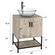preview thumbnail 31 of 52, 24" Bathroom Vanity Sink Combo Oak Cabinet Vanity Tempered Glass/Ceramic Sink