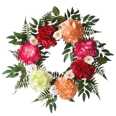 22" Spring Flowers Wreath by National Tree Company