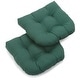 preview thumbnail 68 of 70, 19-inch Twill U-shaped Chair Cushion (Set of 1, 2, or 4) - 19 x 19 Set of 2 - Forest Green