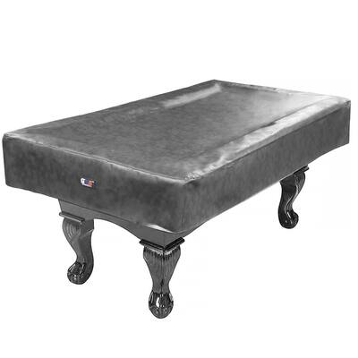 GSE™ 7ft/8ft/9ft Heavy Duty PU Leatherette Billiard Pool Table Cover - Grey