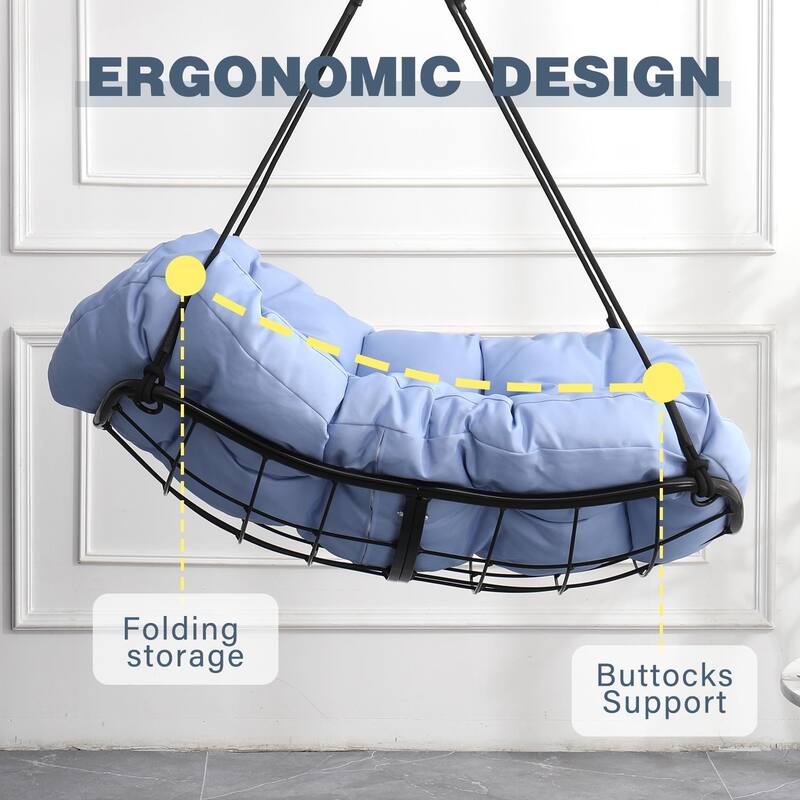 Aluminum Hammock Chair with Swivel & Cushion