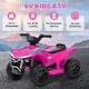 preview thumbnail 25 of 25, Qaba Kids ATV Quad, 6V Ride On Toy with Rechargeable Battery, Light, Forward & Reverse, 4 Wheeler Battery Powered for Boys Girls