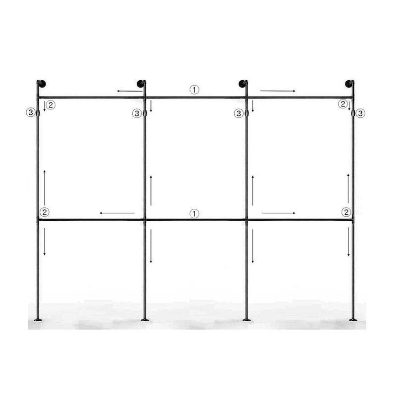 Industrial Pipe Clothing Rack