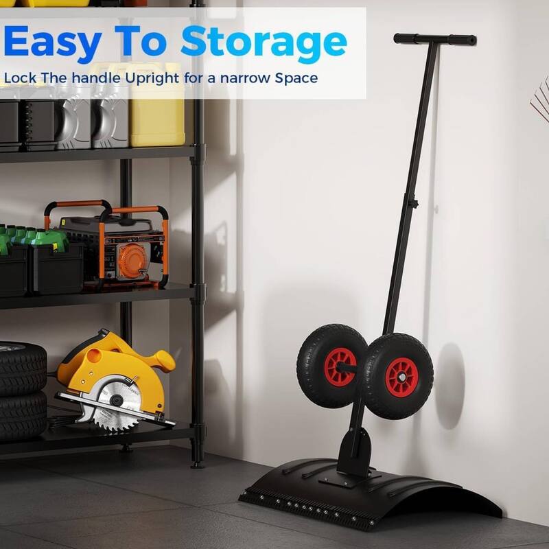 Heavy Duty Single Rod 20 * 29 Inch Wheeled Snow Shovel