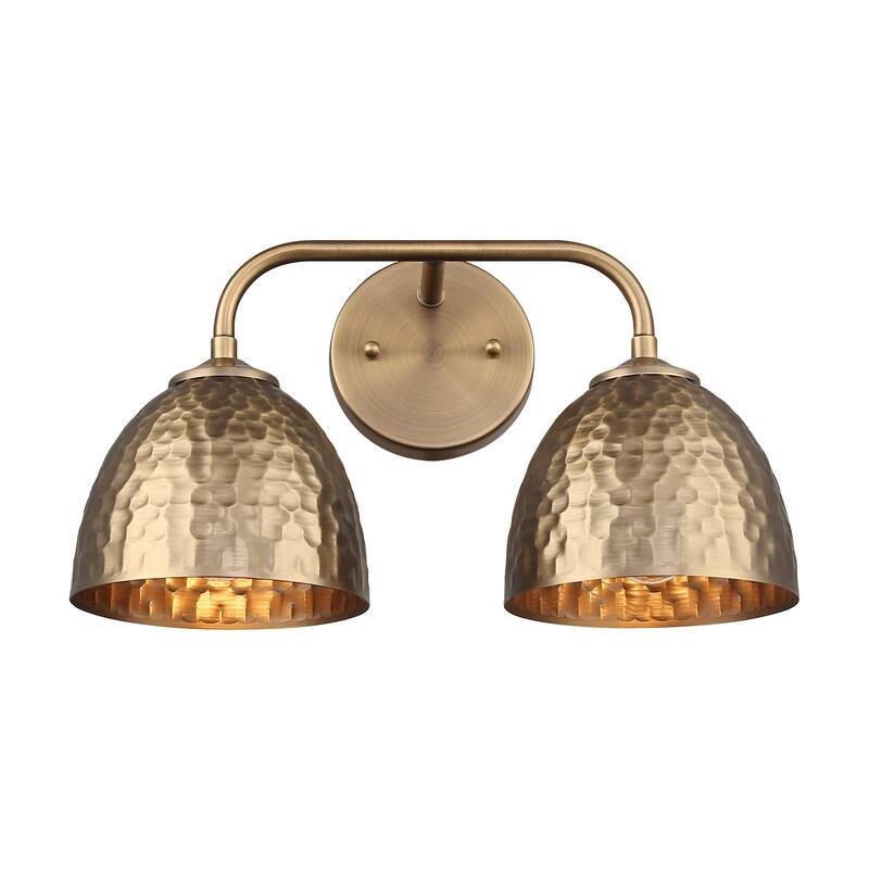Golden Lighting 6950-BA2 MBS Shepard 2 Light 16" Wide Vanity Light - Modern Brass