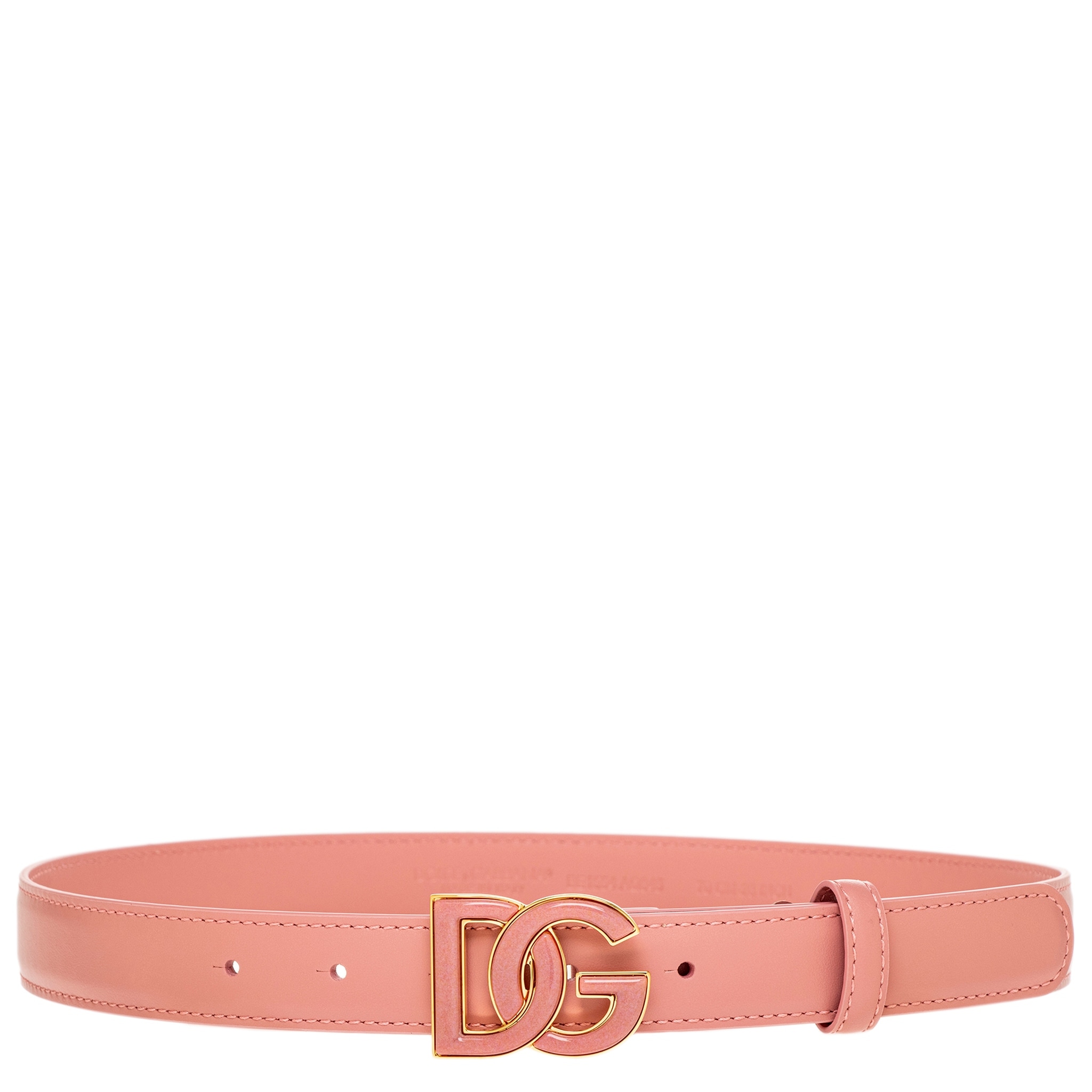 Dolce & Gabbana Dg Logo Leather Belt, Pink Dolce & Gabbana pink DG logo belt Made in Italy NWT main image 4