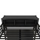 preview thumbnail 6 of 14, Full Size Metal Loft Bed Frame with Storage Wardrobe, L-Shaped Desk