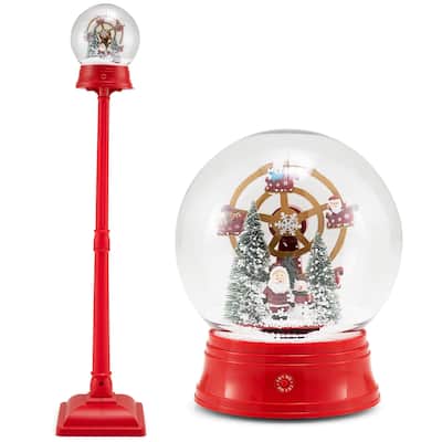 Costway 5 Ft Musical Christmas Street Lamp with 8 Tunes & 15 Colorful - as pic shows - See Details