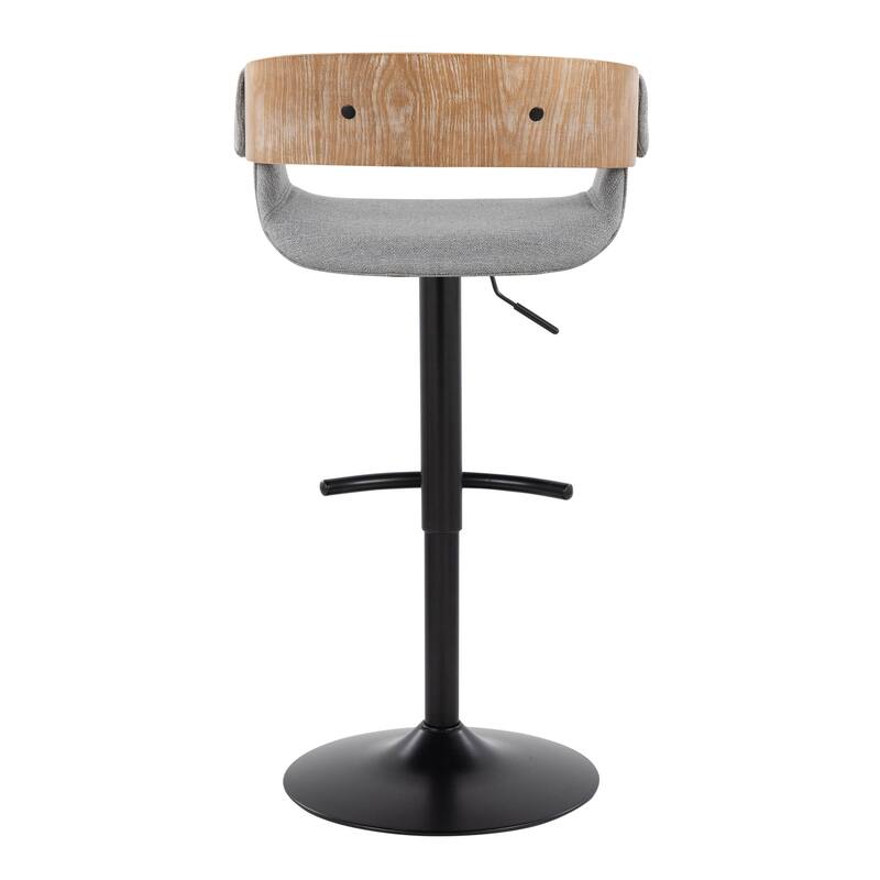 Carson Carrington Gavle Adjustable Bar Stool with Rounded T Footrest (Set of 2)