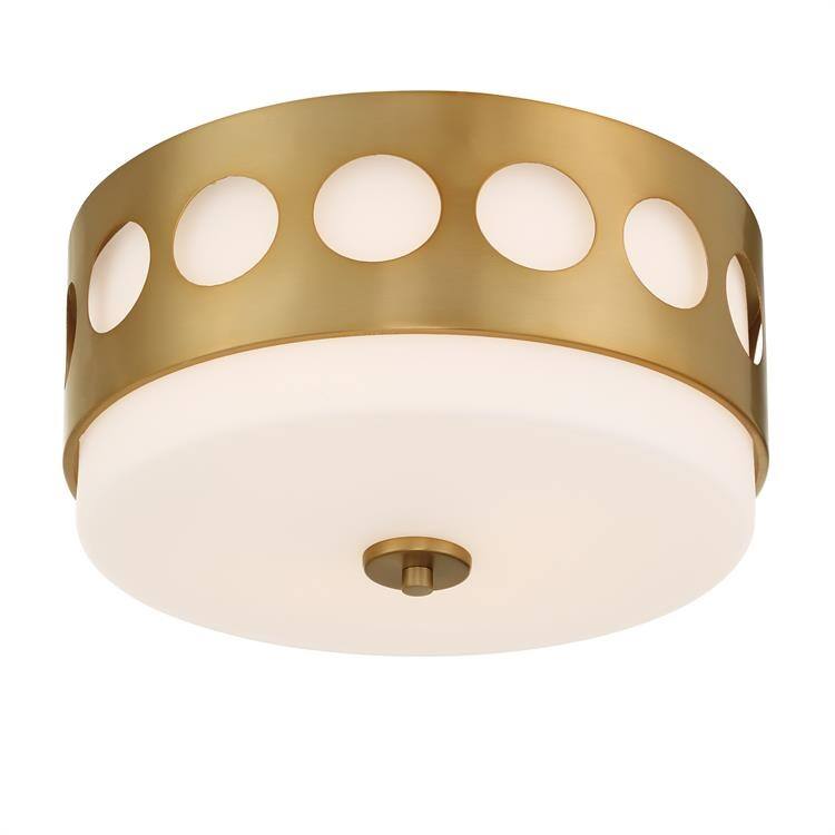 Kirby 2 Light Vibrant Gold Ceiling Mount - 13.37'' W x 6.87'' H