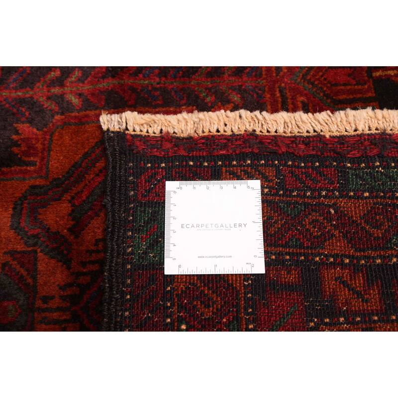 ECARPETGALLERY Hand-knotted Teimani Black, Rust Wool Rug - 4'1 x 6'4