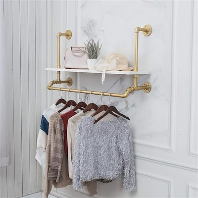 Gold,White,Industrial Detachable Wall Mounted - 20"D x 40"W x 10"H