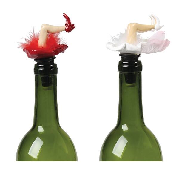 Shop Laureston Designs Wobbly Legs Wine Bottle Stoppers Set Of 2 Pair Of Upside Down High Heeled Female Legs Funny Bottle Corker Overstock 29879325