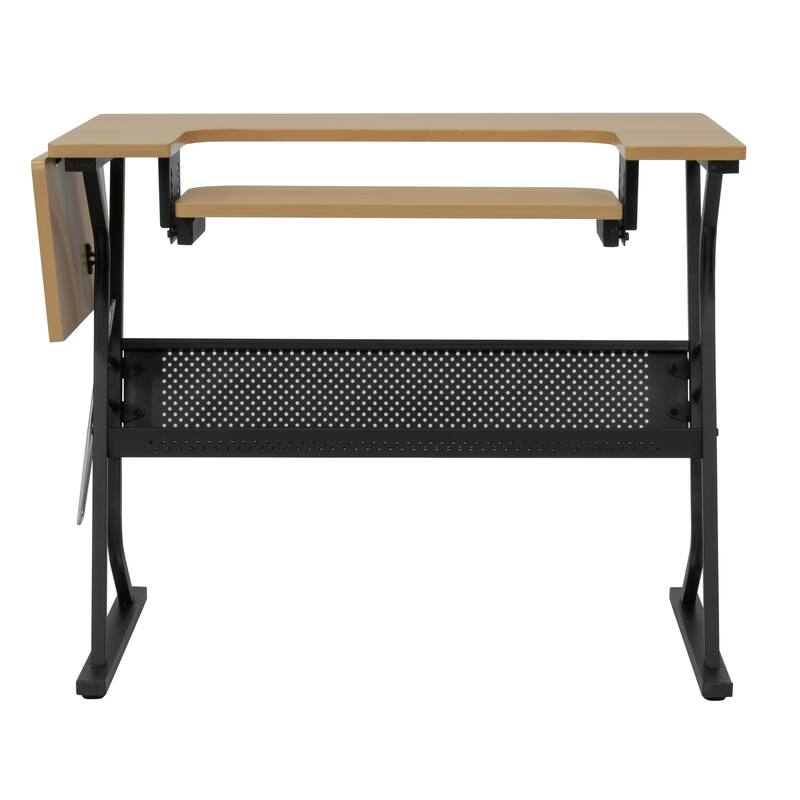 Sew Ready Eclipse Sewing Crafting Office Table with Folding Top and Adjustable Platform