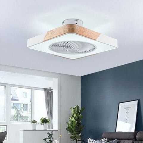 22'' Enclosed Low Profile Dimmable Ceiling Fan With Light