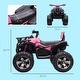 preview thumbnail 5 of 6, Kids Electric ATV with LED Lights and MP3 Player, 39" Four-Wheeler - Pink