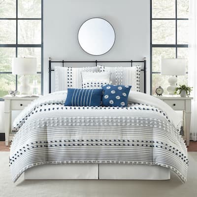 Nanshing Jessy Modern Striped 7 Piece Comforter Set
