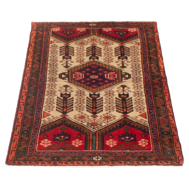 ECARPETGALLERY Hand-knotted Konya Anatolian Cream Wool Rug - 3'3 x 5'5