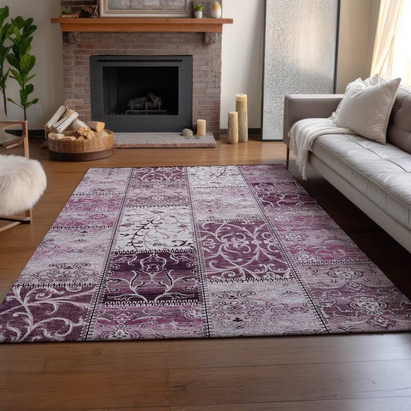 Premium Washable Super Soft Moroccan Boho Patchwork Mayfield Rug