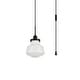 preview thumbnail 14 of 18, Lina 1-Light Plug in Pendant with Clear Bubble Shade - Black - 8" Diameter