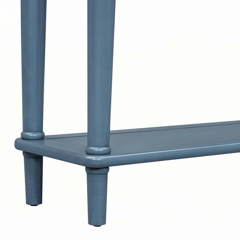Entryway Table with 4 Drawers(Navy Blue)