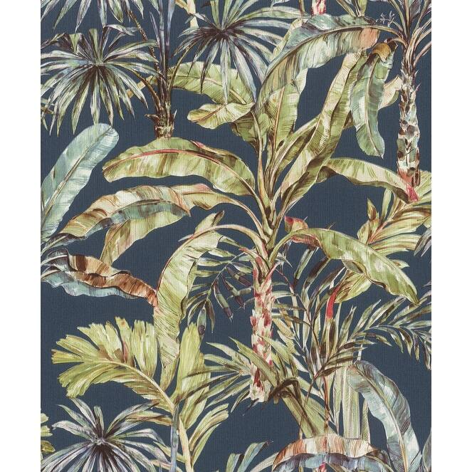 Advantage Calle Blue Tropical Wallpaper - Blue