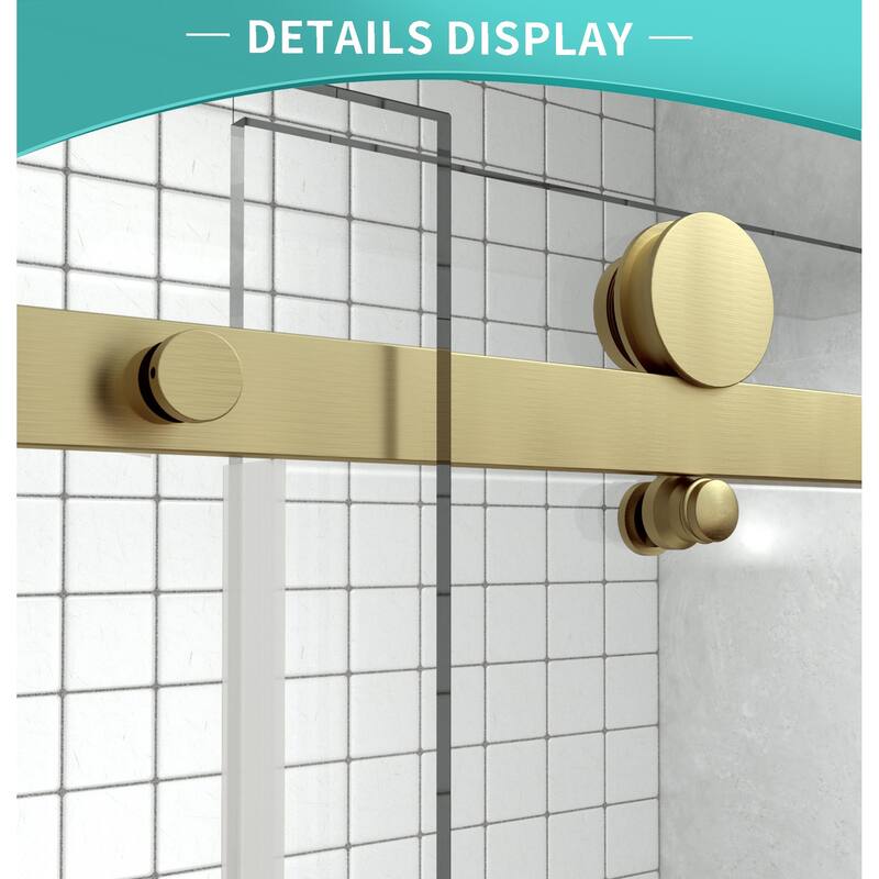 i-Homare 55 - 59 in.W x 60 in.H Sliding Frameless Tub Door Shower Door