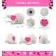 preview thumbnail 2 of 3, DolliBu Mothers Day Super Soft Plush White Whale Large with Pink Heart - 13 inches