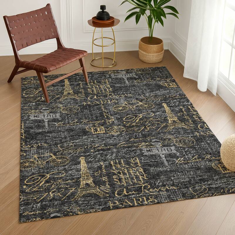 Machine Washable Indoor/ Outdoor Paris Chic Chantille Rug