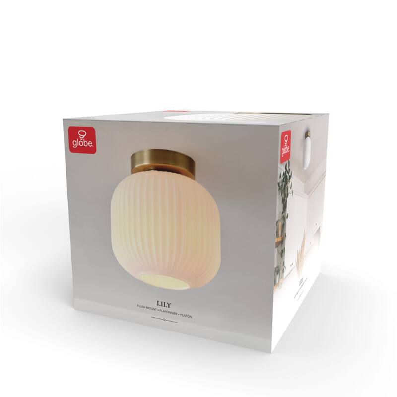 Globe Electric 91005472 Lily 8" Wide Semi-Flush Ceiling Fixture with