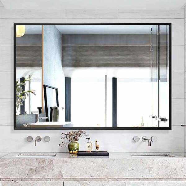 Shop Rectangular Wall Mounted Makeup Silver Mirror For Living Room