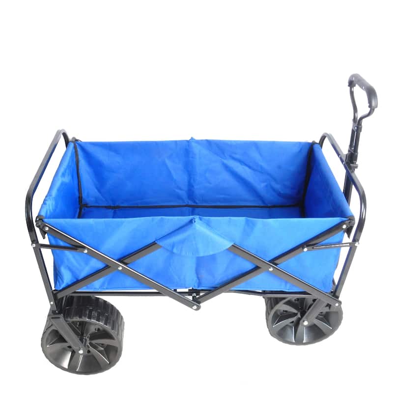 Folding Wagon Garden Shopping Beach Cart，Assembled
