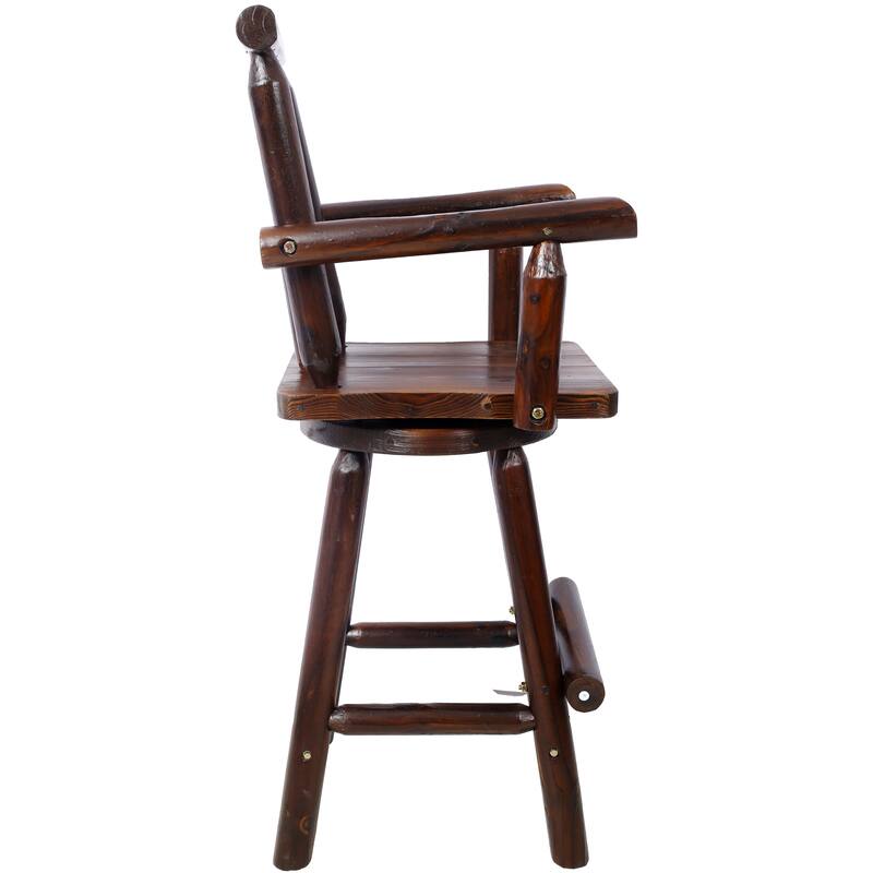 Rustic Bar Stool - Fir Wood Construction