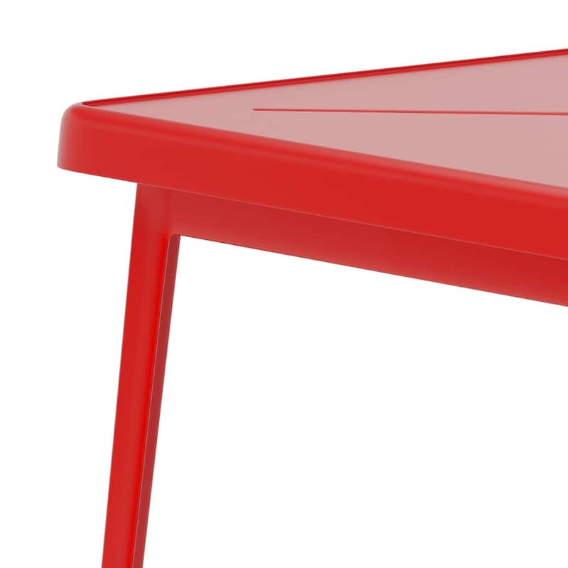 23.75'' Square Metal Indoor-Outdoor Bar Height Table