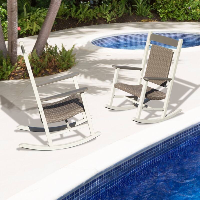 Domi Outdoor Rocking Chair Set – High Back, Weather-Resistant Porch Rockers for Patio