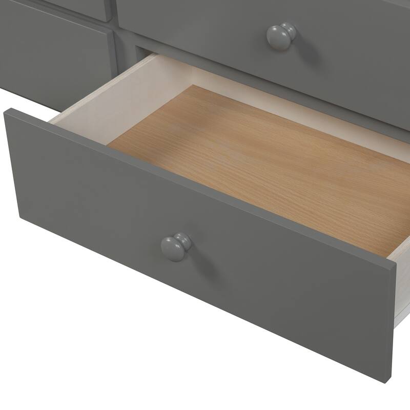 Twin Over Twin Bunk Bed with Twin Trundle, 3 Drawers, and Ladder