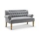 preview thumbnail 27 of 70, Moser Bay Arete Upholstered Tufted Settee Chesterfield Style Loveseat, Velvet or Linen