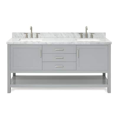 Ariel R073DCWRVO Bayhill 73" Free Standing Double Basin Vanity Set