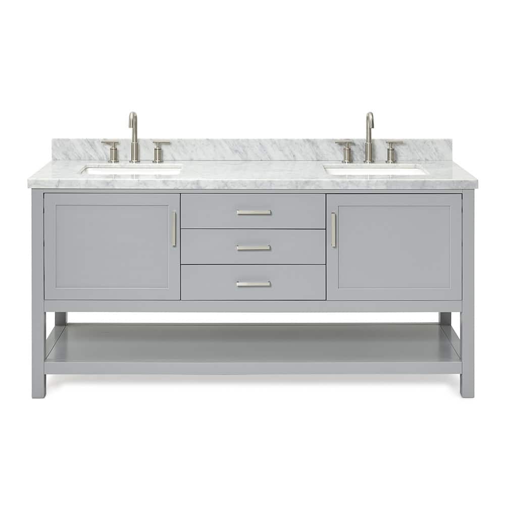 Ariel R073DCWRVO Bayhill 73" Free Standing Double Basin Vanity Set