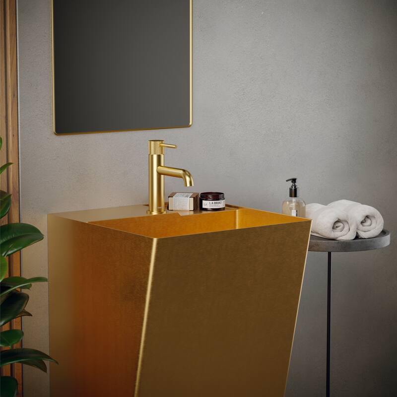 Karran Tryst KBF460 Single-Handle Single Hole Basin Bathroom Faucet with Matching Pop-up Drain