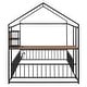 preview thumbnail 16 of 16, Full Size Metal Bed House Bed Frame with Desk, Shelves, Power Outlets and USB Ports, White