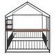 preview thumbnail 7 of 17, Full Size Metal House Bed Frame with Integrated Desk, Dual Shelving, Built-In Power Outlets and USB Ports
