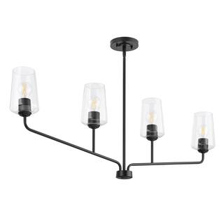 Celino Four-Light Linear Chandelier with Clear Glass - 22