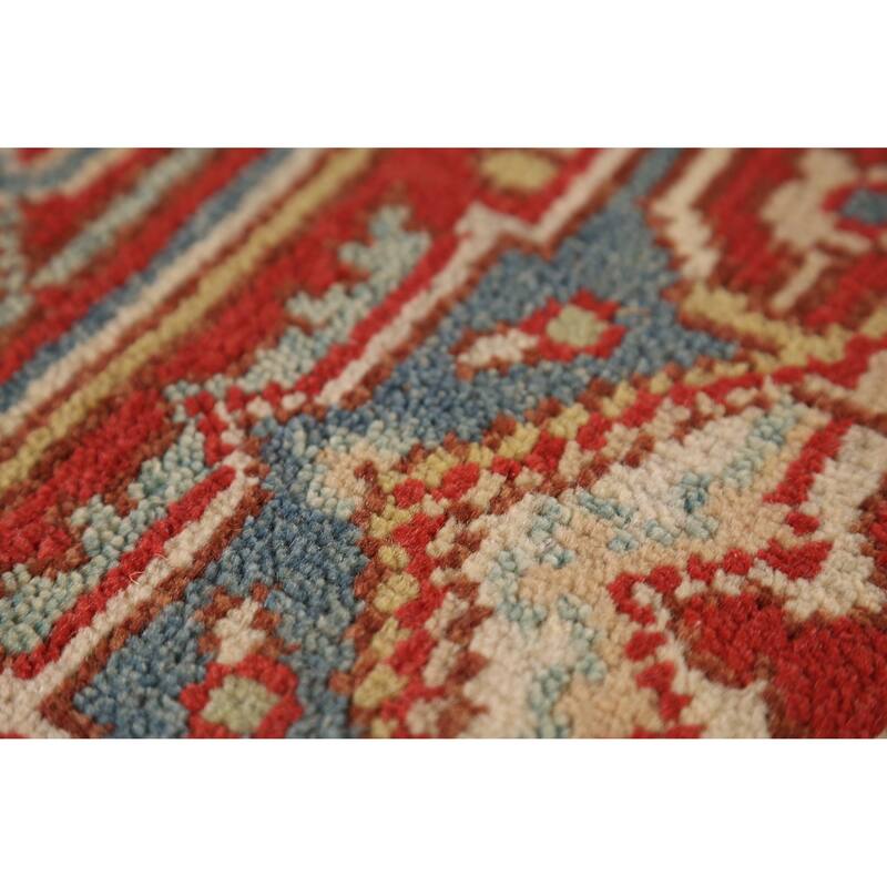 Traditional Heriz Serapi Style Runner Rug Hand-Knotted Wool Carpet - 2'6" x 11'5"