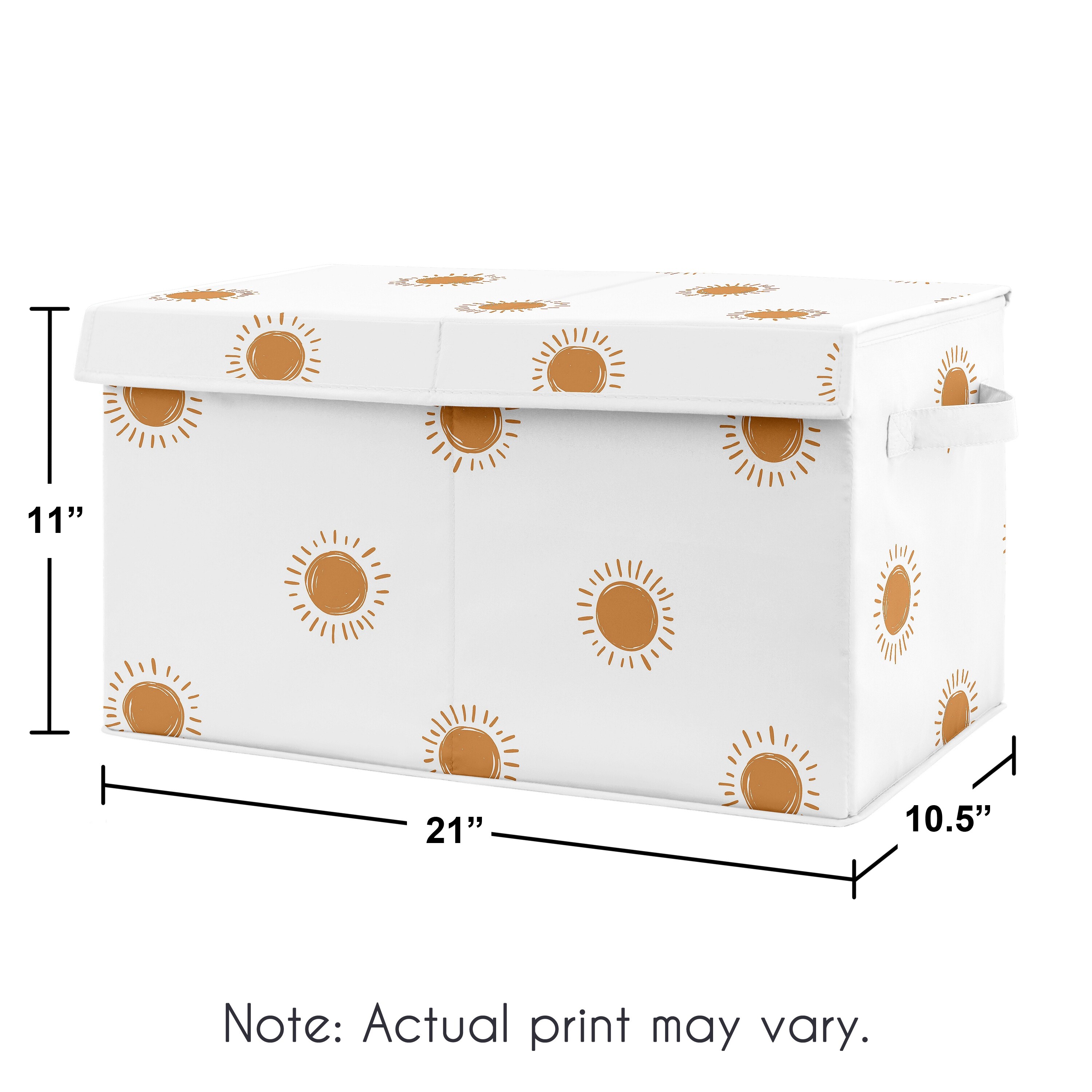 Sweet Jojo Designs Boho Rainbow Rust and White Foldable Fabric Storage Bins