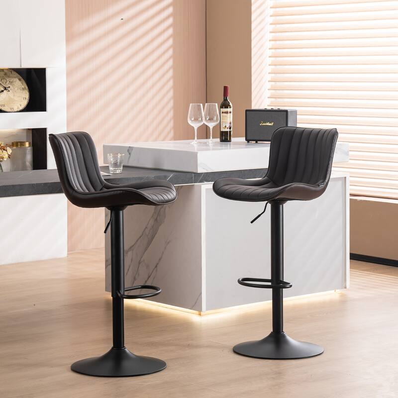 Counter Height Modern Swivel Barstools Set of 2