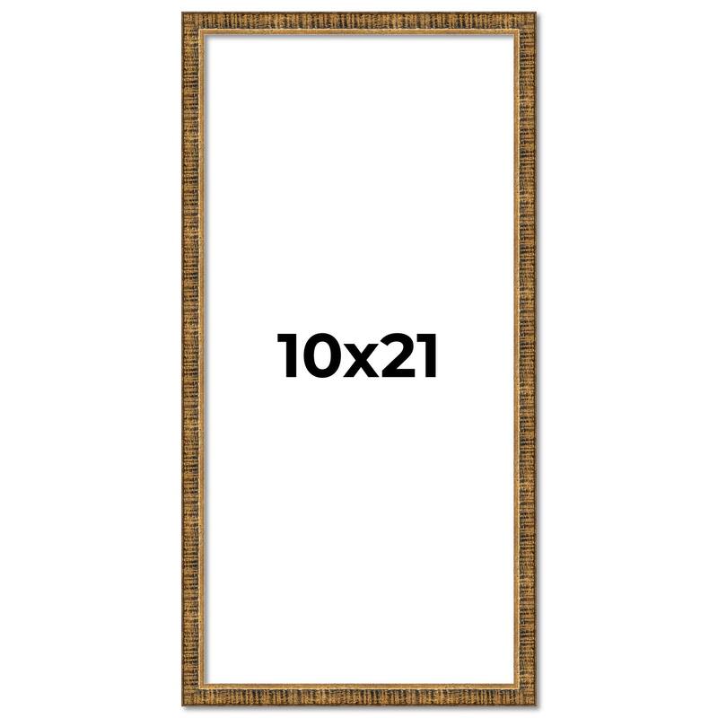 10x21 Frame Gold Solid Wood Picture Frame - Complete Modern Photo